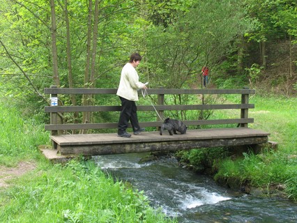 Xenia und Frauchen auf einer Brcke